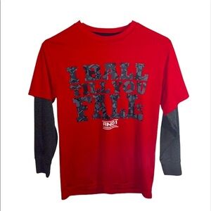 Boys Sz L (10/12) And1 Basketball Dri Fit long sleeve athletic performance shirt